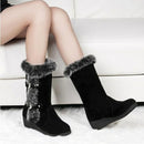 Waterproof Winter Fur Mid-Calf Snow Boots