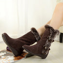 Waterproof Winter Fur Mid-Calf Snow Boots