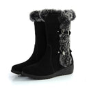 Waterproof Winter Fur Mid-Calf Snow Boots