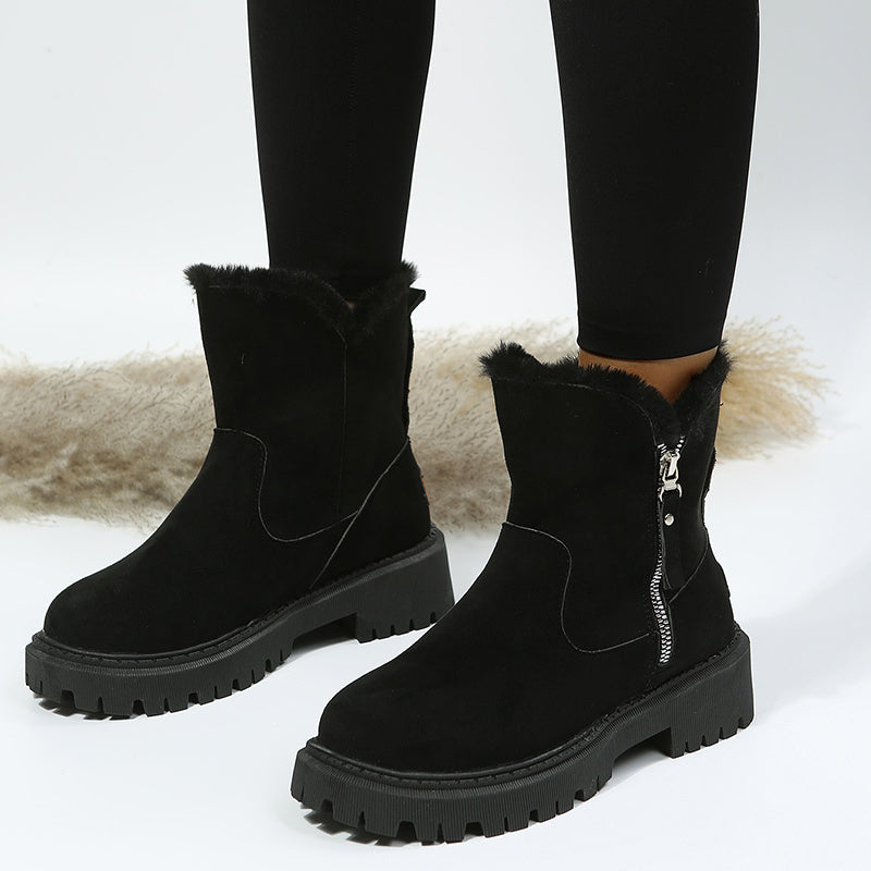 Non-Slip Women’s Thick Plush Snow Boots