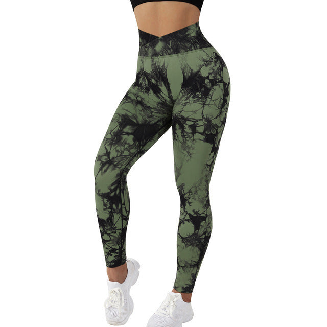 Seamless Tie Dye Yoga Leggings