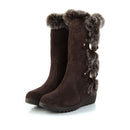 Waterproof Winter Fur Mid-Calf Snow Boots