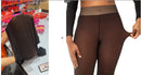 One-line True See-through Leggings Fleece-lined Warm Women's Outer Wear Pantyhose