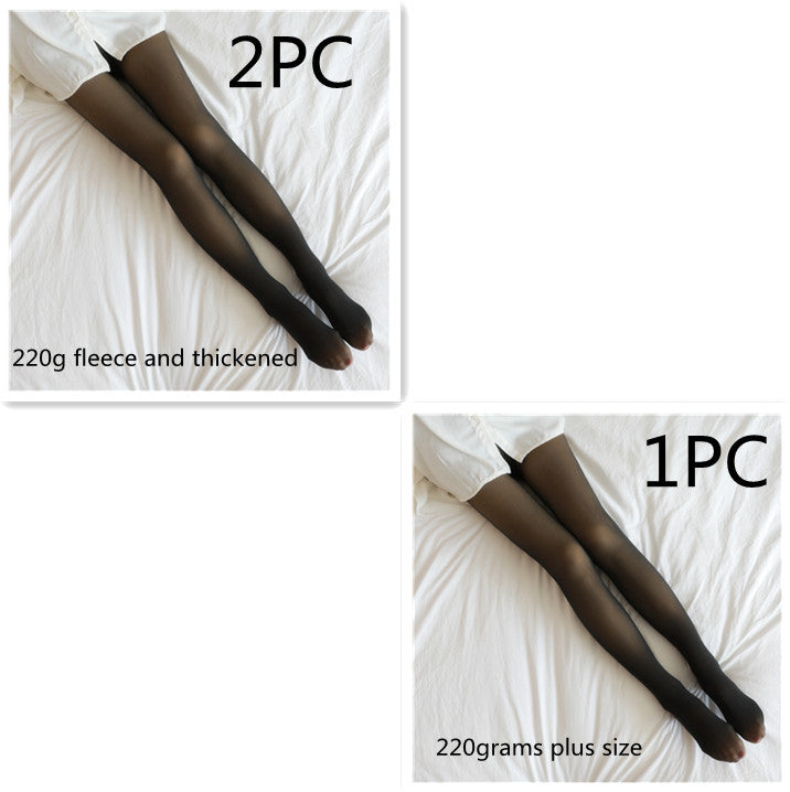 Fake Translucent Plus Size Leggings Fleece Lined Tights Fall And Winter Warm Fleece Pantyhose Women Fleece Lined Pantyhose Thermal Winter Tights