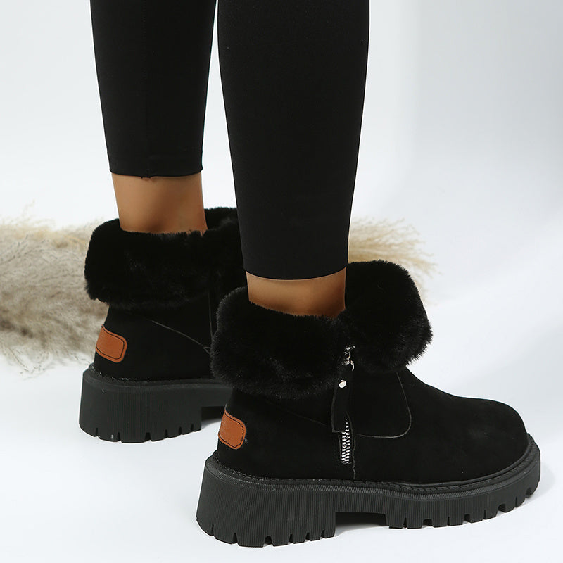 Non-Slip Women’s Thick Plush Snow Boots