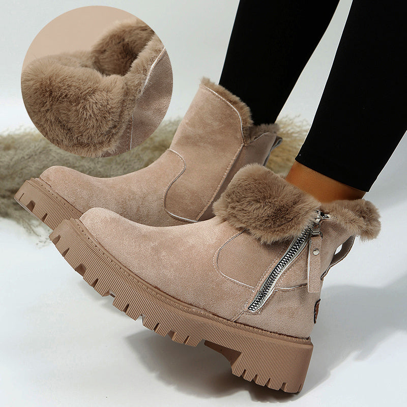 Non-Slip Women’s Thick Plush Snow Boots