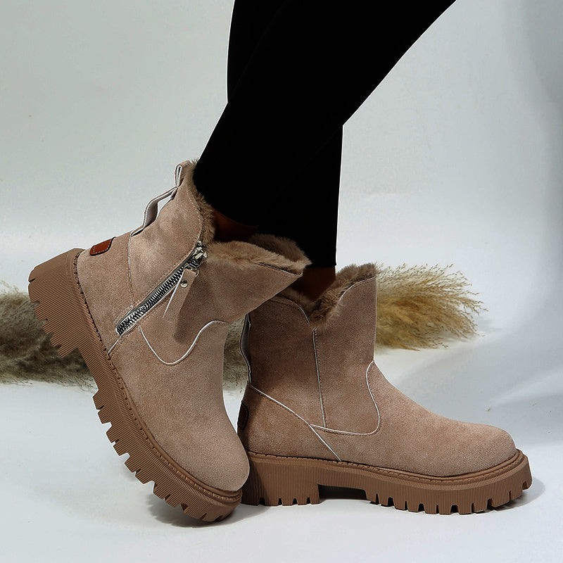 Non-Slip Women’s Thick Plush Snow Boots